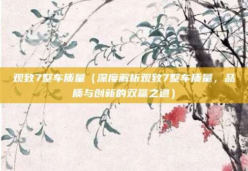 观致7整车质量（深度解析观致7整车质量，品质与创新的双赢之道）