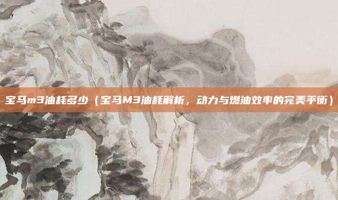 宝马m3油耗多少(宝马M3油耗解析,动力与燃油效率的完美平衡)