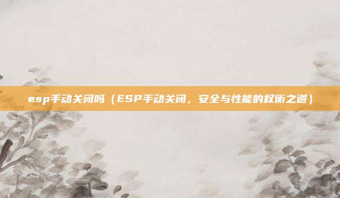 esp手动关闭吗(ESP手动关闭,安全与性能的权衡之道)