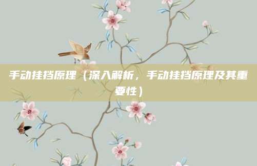 手动挂挡原理(深入解析,手动挂挡原理及其重要性)