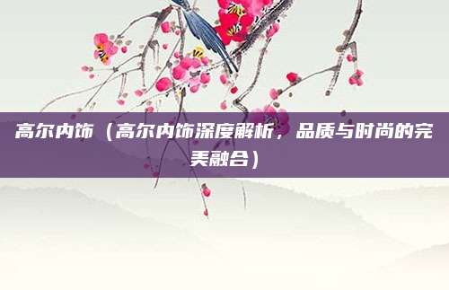高尔内饰（高尔内饰深度解析，品质与时尚的完美融合）