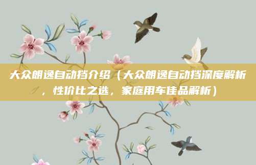 大众朗逸自动挡介绍(大众朗逸自动挡深度解析,性价比之选,家庭用车佳品解析)