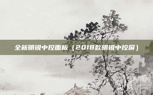 全新明锐中控面板(2018款明锐中控屏)