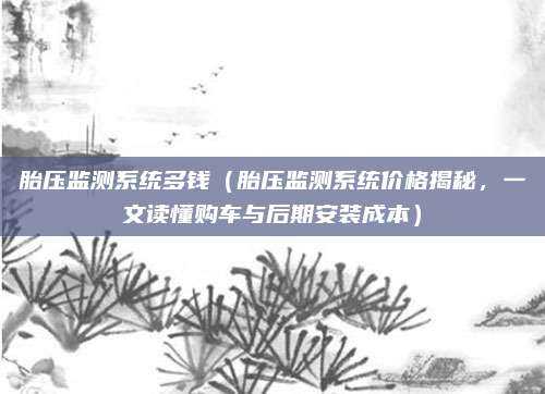 胎压监测系统多钱(胎压监测系统价格揭秘,一文读懂购车与后期安装成本)