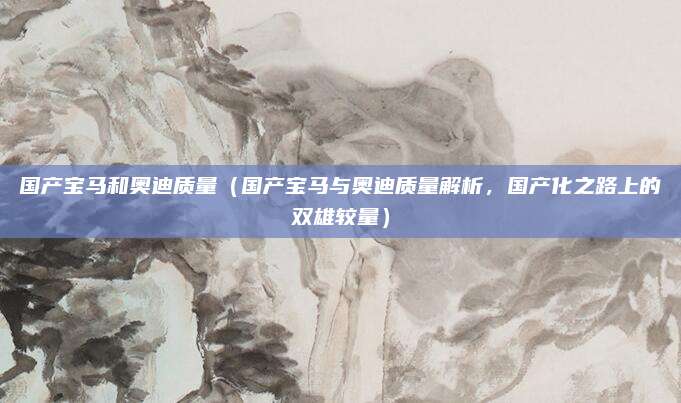 国产宝马和奥迪质量(国产宝马与奥迪质量解析,国产化之路上的双雄较量)