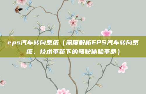 eps汽车转向系统（深度解析EPS汽车转向系统，技术革新下的驾驶体验革命）