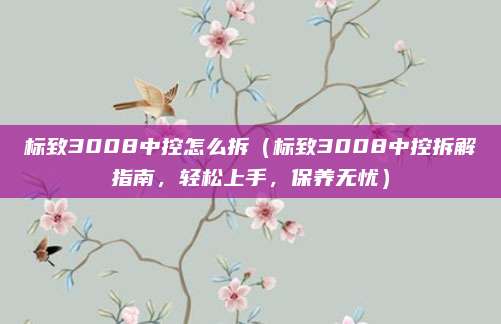 标致3008中控怎么拆（标致3008中控拆解指南，轻松上手，保养无忧）