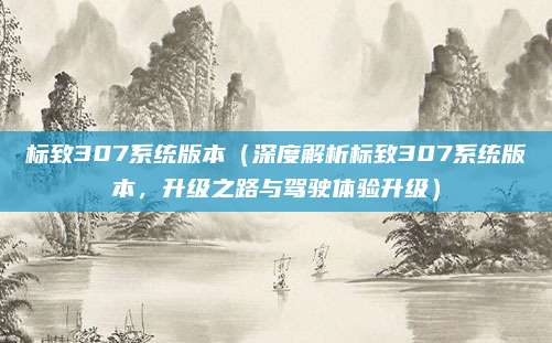 标致307系统版本（深度解析标致307系统版本，升级之路与驾驶体验升级）
