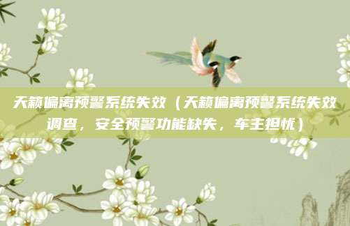 天籁偏离预警系统失效（天籁偏离预警系统失效调查，安全预警功能缺失，车主担忧）