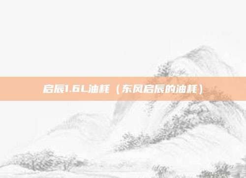 启辰1.6L油耗(东风启辰的油耗)