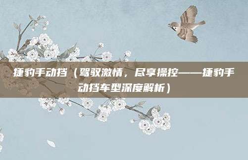 捷豹手动挡(驾驭激情,尽享操控——捷豹手动挡车型深度解析)