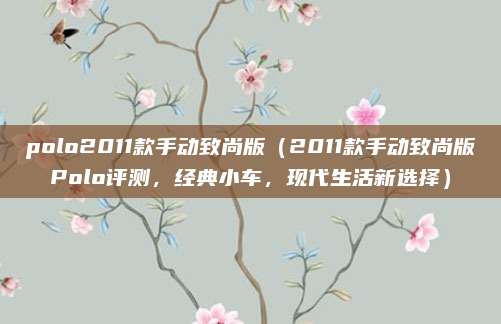 polo2011款手动致尚版(2011款手动致尚版Polo评测,经典小车,现代生活新选择)