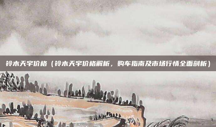 铃木天宇价格(铃木天宇价格解析,购车指南及市场行情全面剖析)