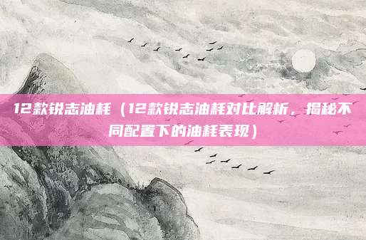 12款锐志油耗（12款锐志油耗对比解析，揭秘不同配置下的油耗表现）