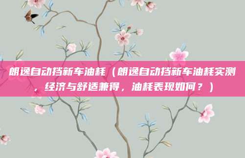 朗逸自动挡新车油耗(朗逸自动挡新车油耗实测,经济与舒适兼得,油耗表现如何?)