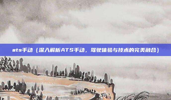 ats手动（深入解析ATS手动，驾驶体验与技术的完美融合）