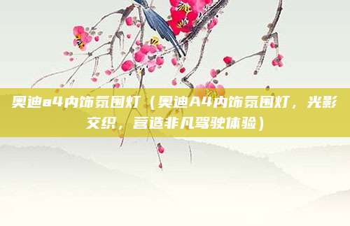 奥迪a4内饰氛围灯（奥迪A4内饰氛围灯，光影交织，营造非凡驾驶体验）
