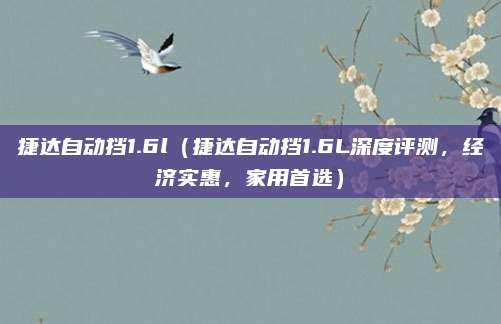 捷达自动挡1.6l(捷达自动挡1.6L深度评测,经济实惠,家用首选)