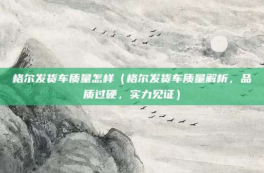 格尔发货车质量怎样(格尔发货车质量解析,品质过硬,实力见证)
