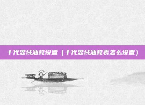 十代思域油耗设置(十代思域油耗表怎么设置)