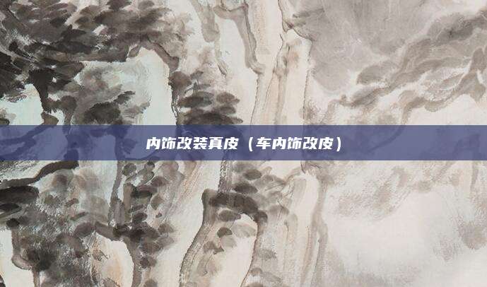 内饰改装真皮(车内饰改皮)