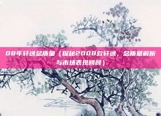 08年轩逸总质量(探秘2008款轩逸,总质量解析与市场表现回顾)