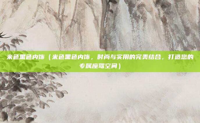 米色黑色内饰(米色黑色内饰,时尚与实用的完美结合,打造您的专属座驾空间)