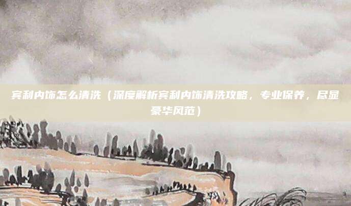 宾利内饰怎么清洗(深度解析宾利内饰清洗攻略,专业保养,尽显豪华风范)