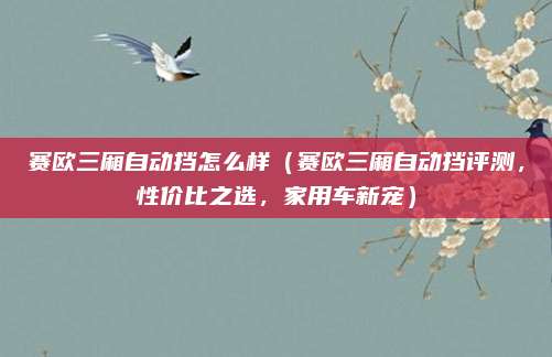 赛欧三厢自动挡怎么样（赛欧三厢自动挡评测，性价比之选，家用车新宠）