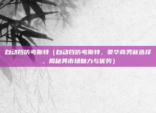 自动挡仿考斯特(自动挡仿考斯特,豪华商务新选择,揭秘其市场魅力与优势)