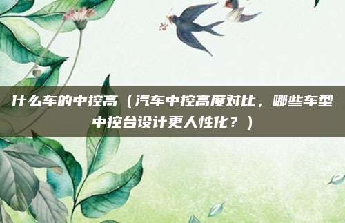 什么车的中控高(汽车中控高度对比,哪些车型中控台设计更人性化?)