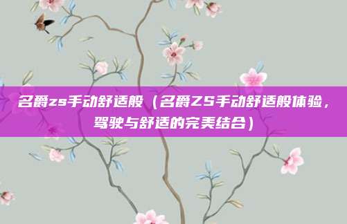 名爵zs手动舒适般（名爵ZS手动舒适般体验，驾驶与舒适的完美结合）