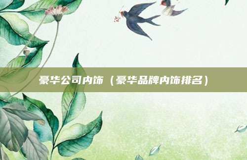 豪华公司内饰(豪华品牌内饰排名)