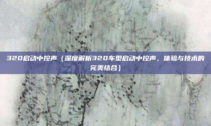 320启动中控声（深度解析320车型启动中控声，体验与技术的完美结合）
