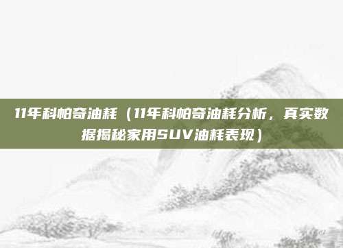 11年科帕奇油耗（11年科帕奇油耗分析，真实数据揭秘家用SUV油耗表现）