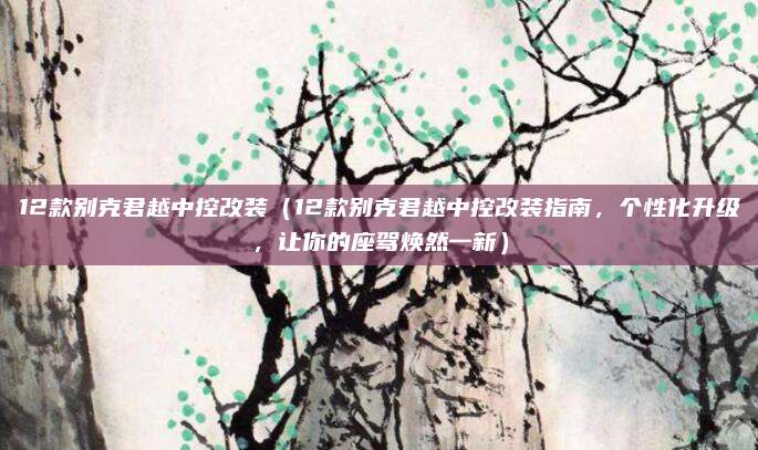 12款别克君越中控改装(12款别克君越中控改装指南,个性化升级,让你的座驾焕然一新)