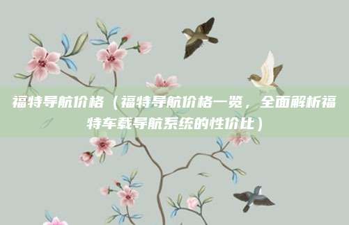 福特导航价格（福特导航价格一览，全面解析福特车载导航系统的性价比）