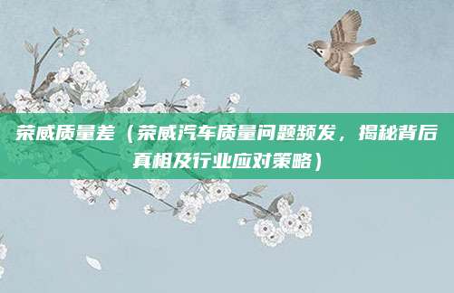 荣威质量差(荣威汽车质量问题频发,揭秘背后真相及行业应对策略)