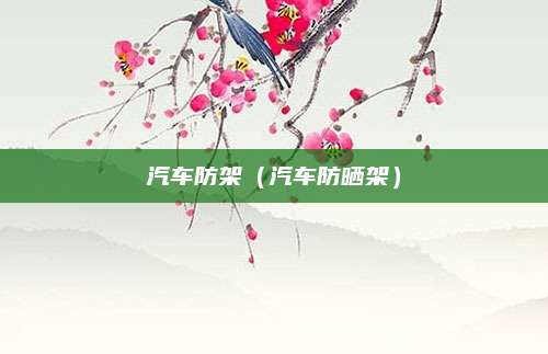汽车防架(汽车防晒架)