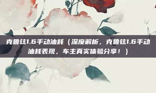 克鲁兹1.6手动油耗（深度解析，克鲁兹1.6手动油耗表现，车主真实体验分享！）