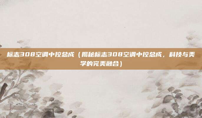 标志308空调中控总成（揭秘标志308空调中控总成，科技与美学的完美融合）
