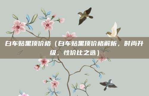白车贴黑顶价格（白车贴黑顶价格解析，时尚升级，性价比之选）