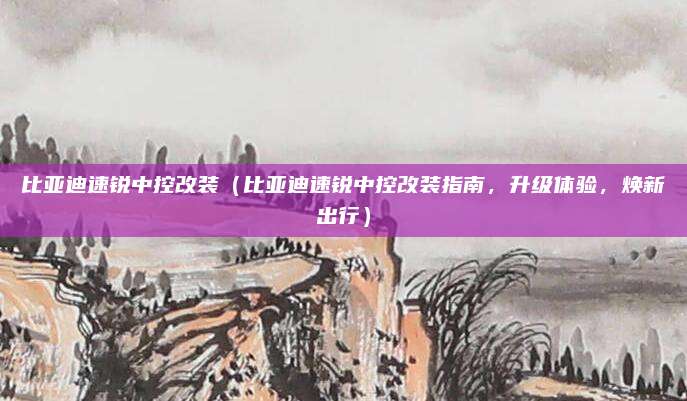 比亚迪速锐中控改装（比亚迪速锐中控改装指南，升级体验，焕新出行）