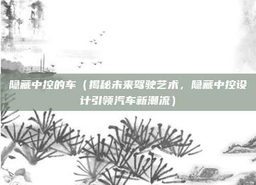 隐藏中控的车(揭秘未来驾驶艺术,隐藏中控设计引领汽车新潮流)