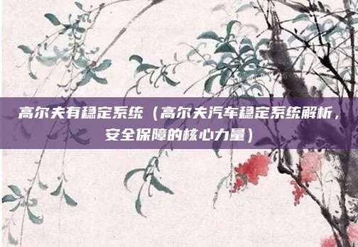 高尔夫有稳定系统（高尔夫汽车稳定系统解析，安全保障的核心力量）