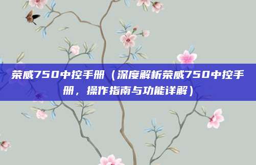 荣威750中控手册（深度解析荣威750中控手册，操作指南与功能详解）