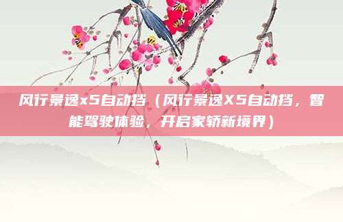 风行景逸x5自动挡(风行景逸X5自动挡,智能驾驶体验,开启家轿新境界)