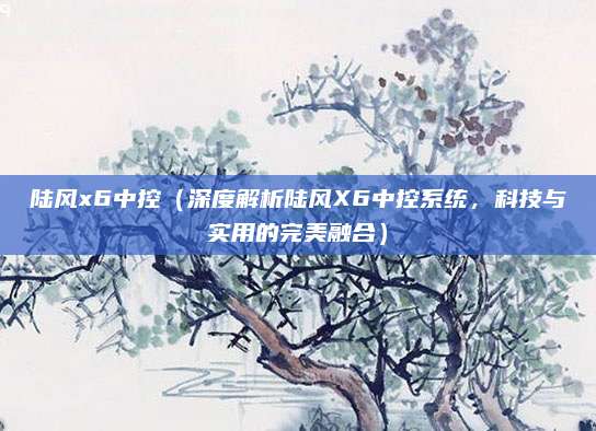陆风x6中控(深度解析陆风X6中控系统,科技与实用的完美融合)