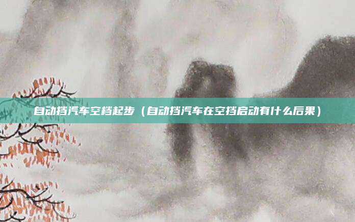自动挡汽车空档起步(自动挡汽车在空挡启动有什么后果)