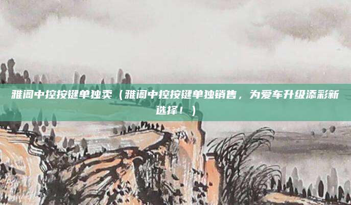 雅阁中控按键单独卖(雅阁中控按键单独销售,为爱车升级添彩新选择!)